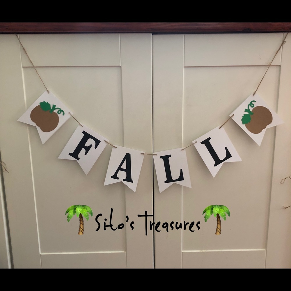 Fall Pumpkin Rustic Handmade Banner